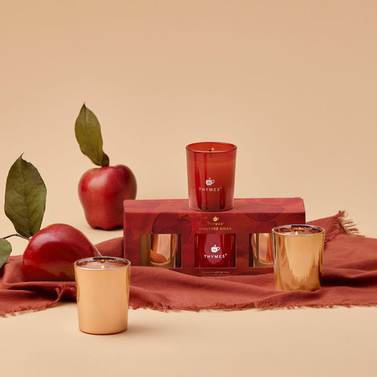 Simmered Cider Aromatic Votive Trio